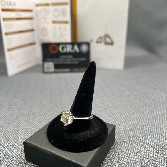 3CT MOISSANITE DIAMOND WEDDING / ENGAGEMENT RING - Picture 10 of 13